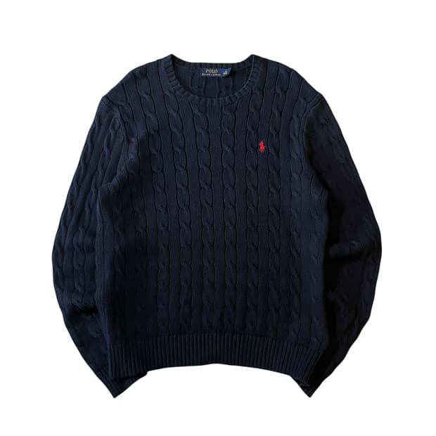 폴로 케이블 니트