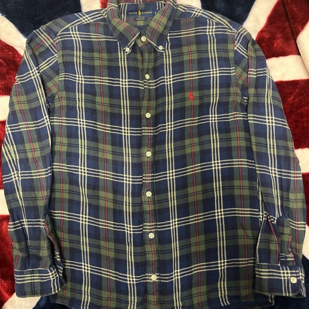 폴로 랄프로렌 클래식핏 체크 셔츠 M