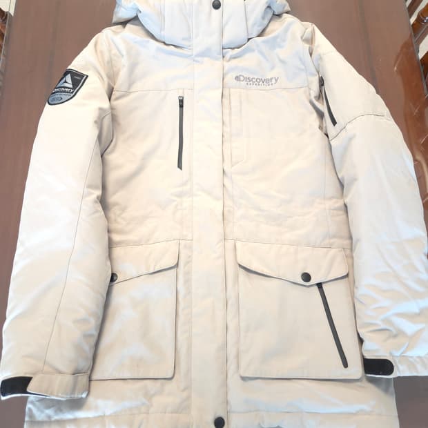 디스커버리 아이보리 패딩 점퍼 95