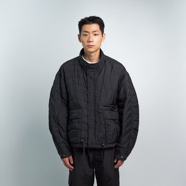 언어펙티드 퀼티드 블루종 블랙L