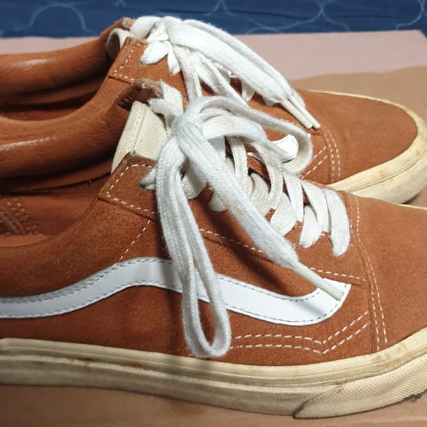 (빈티지) 반스 스웨이드 올드스쿨 로우 스니커즈 브릭 (230)