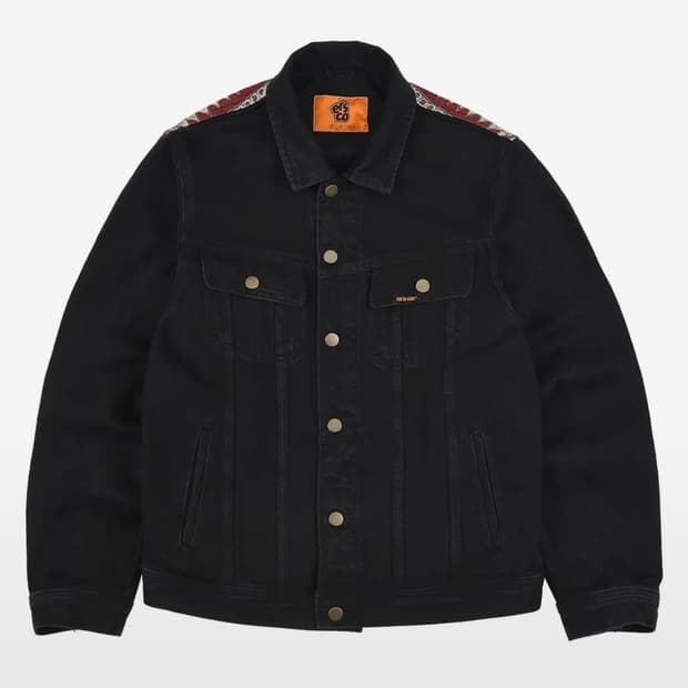 이알에스코 데님 트러커 자켓_블랙 xl