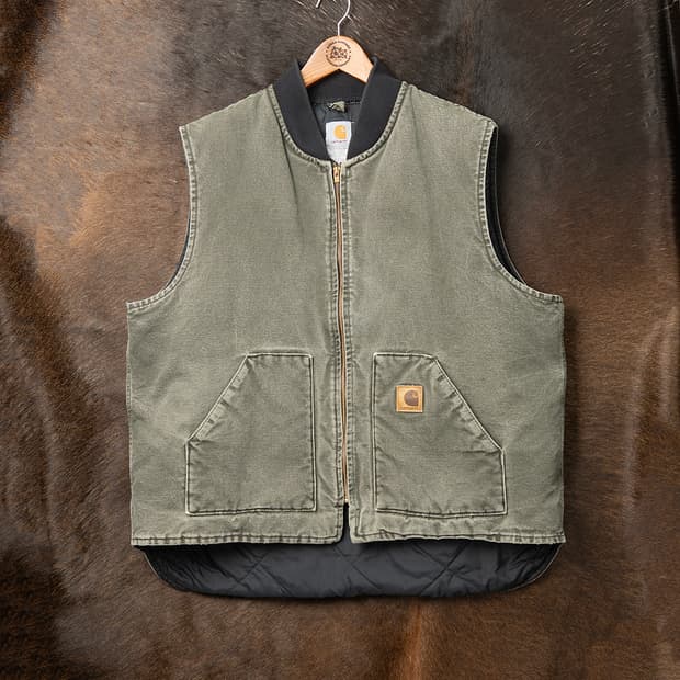 [2XL] 90s~ 칼하트 V02 USA 메이드 덕캔버스 베스트 
