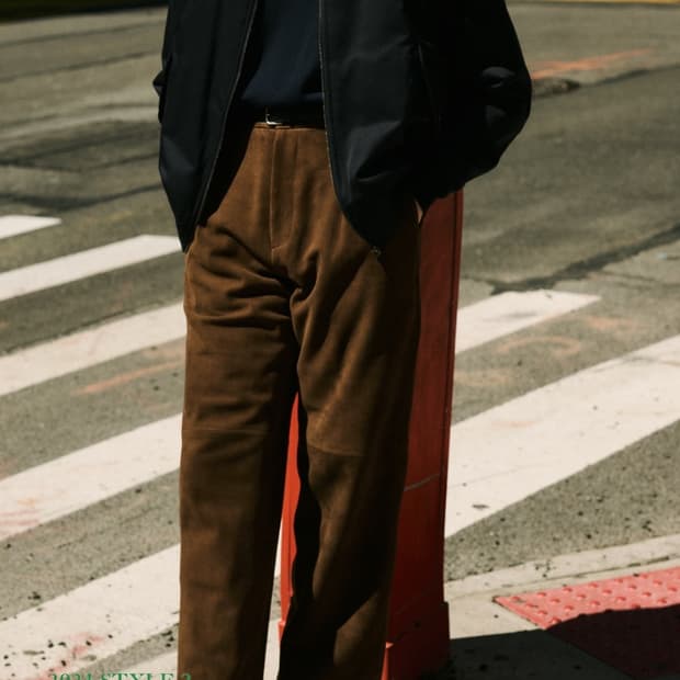 A.presse 아프레쎄 24fw 스웨이드 트라우져 브라운 [3]