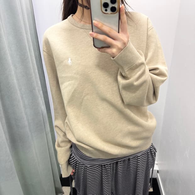 폴로 베이지 스웻셔츠