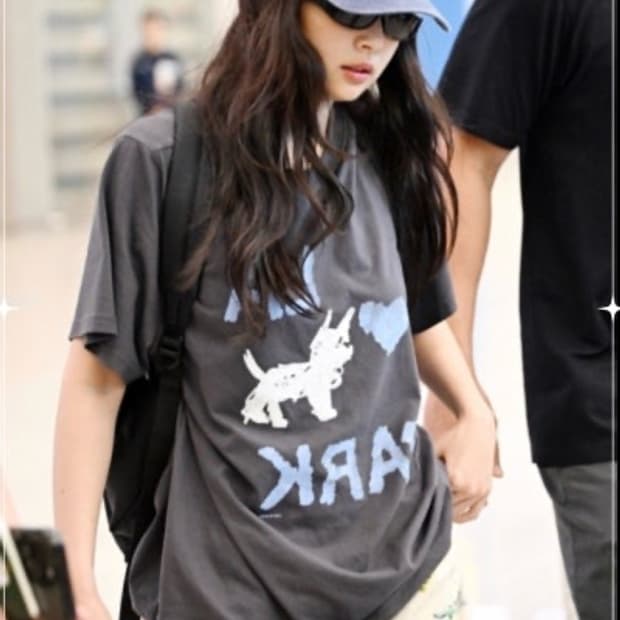 로우클래식 제니 러브 파크 티셔츠 차콜