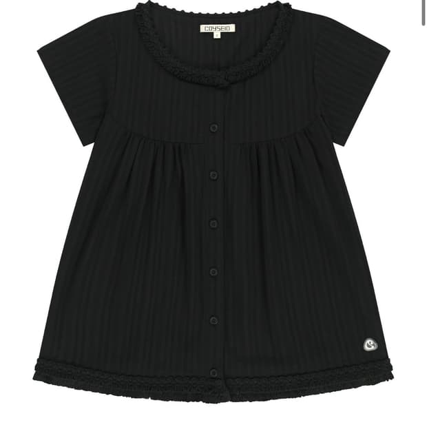 코이세이오 프린지 셔링 블라우스