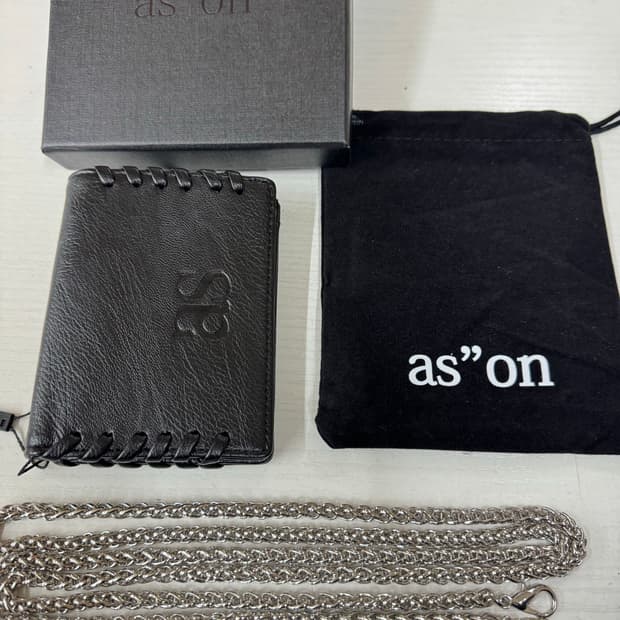 (새상품)애즈온 브린 체인 지갑 블랙