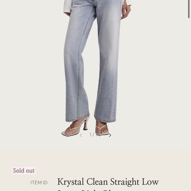 클리시어 Krystal Clean Straight Low Jeans, L