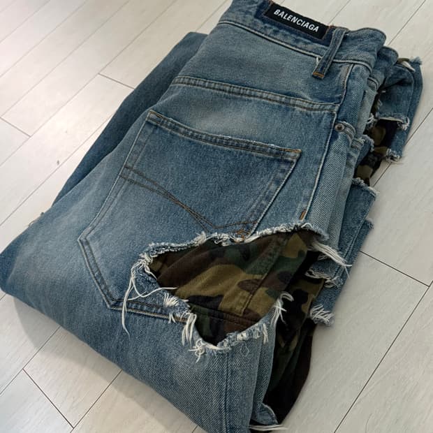 (S) 발렌시아가 카모슬래쉬 데님