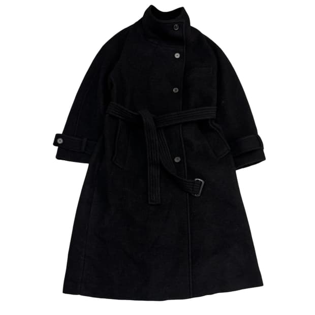 루에브르 25FW 벨티드 하이넥 코트