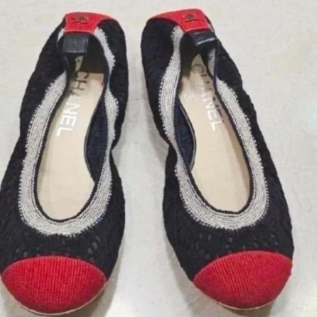 CHANEL샤넬 밴딩 플랫슈즈 