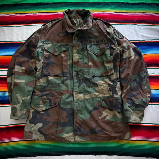 80s US Army M65 우드랜드 필드자켓 
