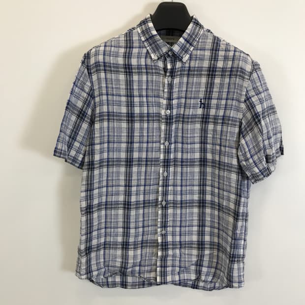 헤지스 신형 린넨마 반팔체크셔츠 [100]