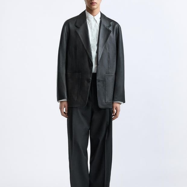 Zara studio nicholson 레더 블레이저