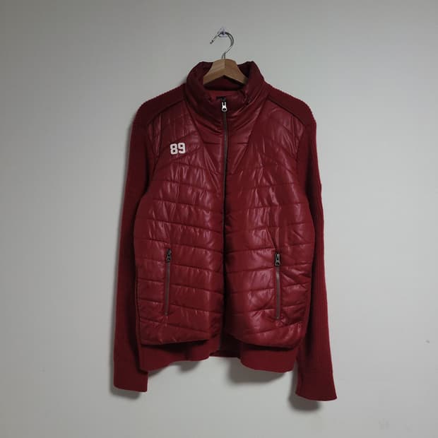 (4) PEARLYGATES 파리게이츠 골프 레드 패딩 모 점퍼 자켓