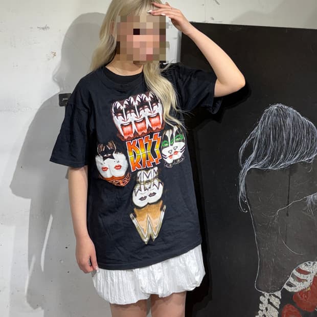 Kiss 밴드 락 티셔츠 그래픽 반팔티