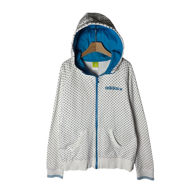 [Adidas] 아디다스 도트 화이트 후드집업