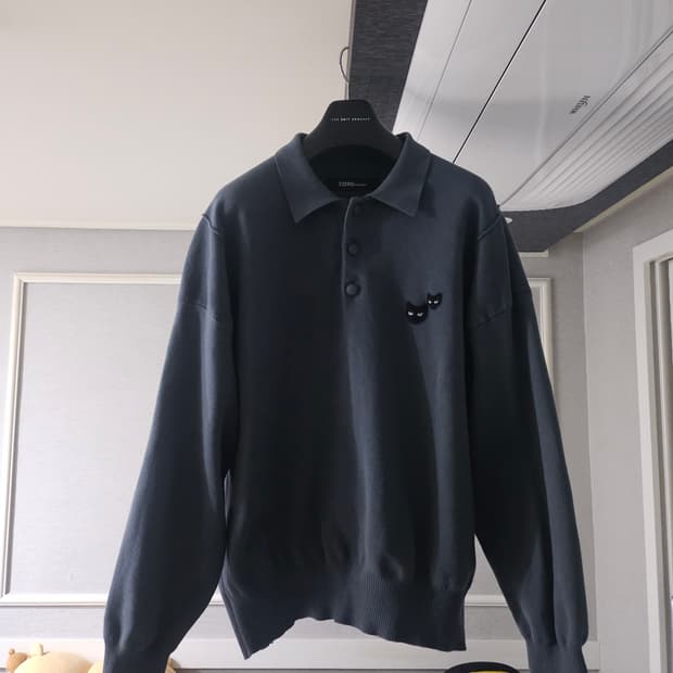 [거의 새것] 송지오옴므 지제로 카라 니트 스웻 셔츠 S