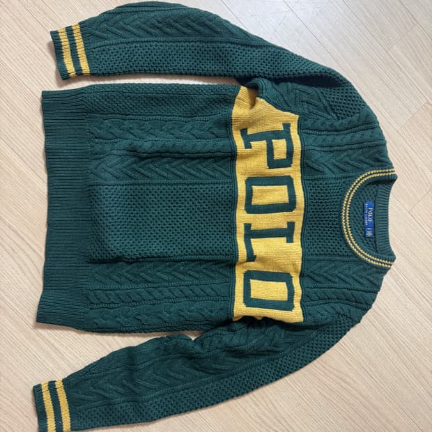 폴로 케이블니트 s