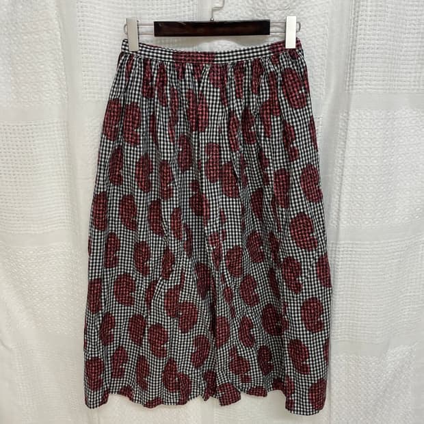 캐피탈 kapital 버튼 롱스커트