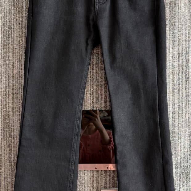 PVCS 프븏스 더춈미 블랙 부츠컷 기모 데님 팬츠 블랙진 청바지 28