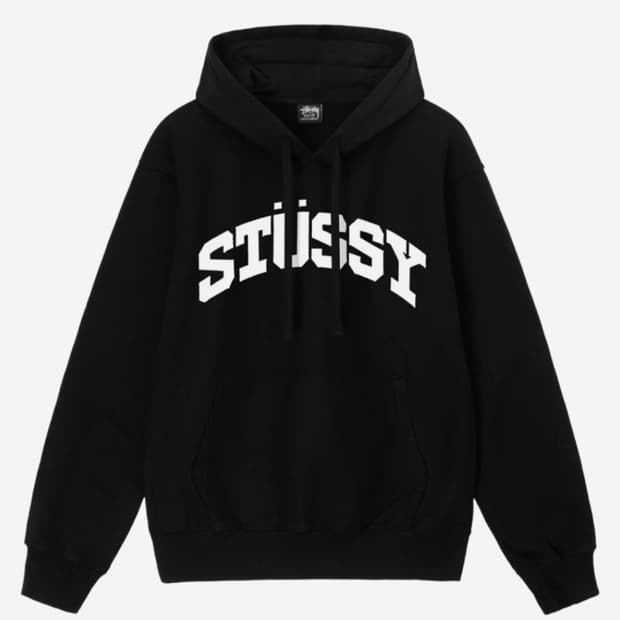 스투시 블록스포츠 피그먼트 다이드 후드 블랙 XL