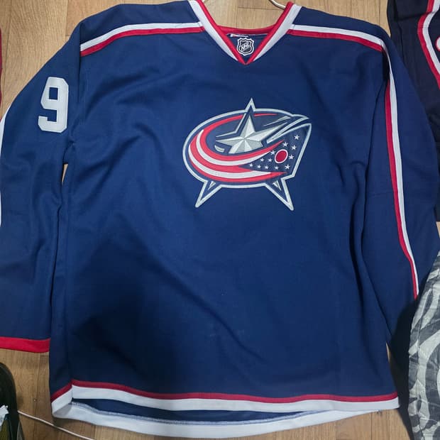 콜럼버스 블루 재킷 하키 져지