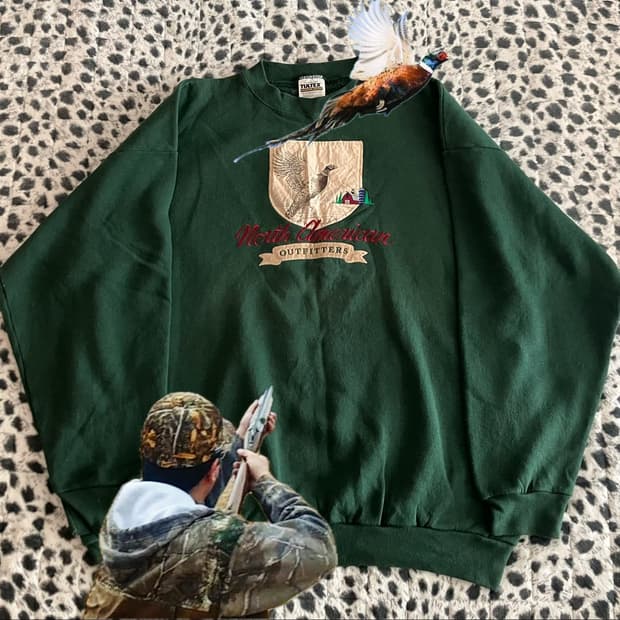 90s Tultex 툴텍스 50/50 그린 스웻셔츠 XL 구제 빈티지 