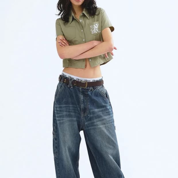 엔와이엑스엑스 SLUB DENIM CARPENTER PANTS WASHE