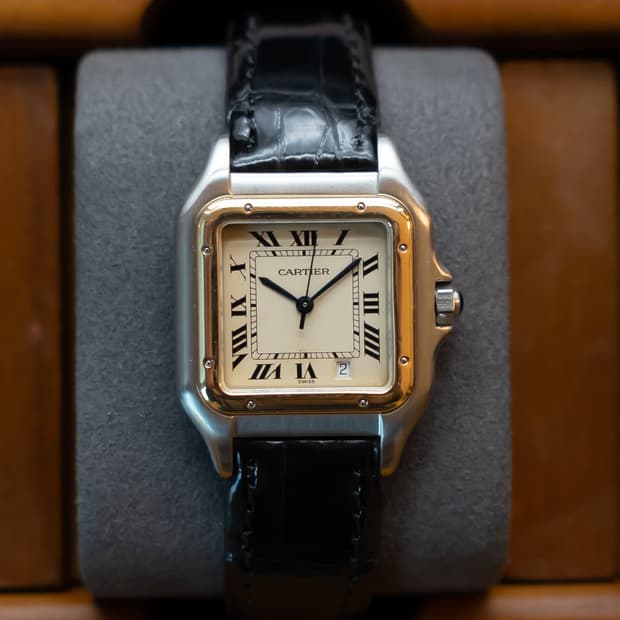 까르띠에 팬더 LM 콤비 쿼츠 빈티지 시계