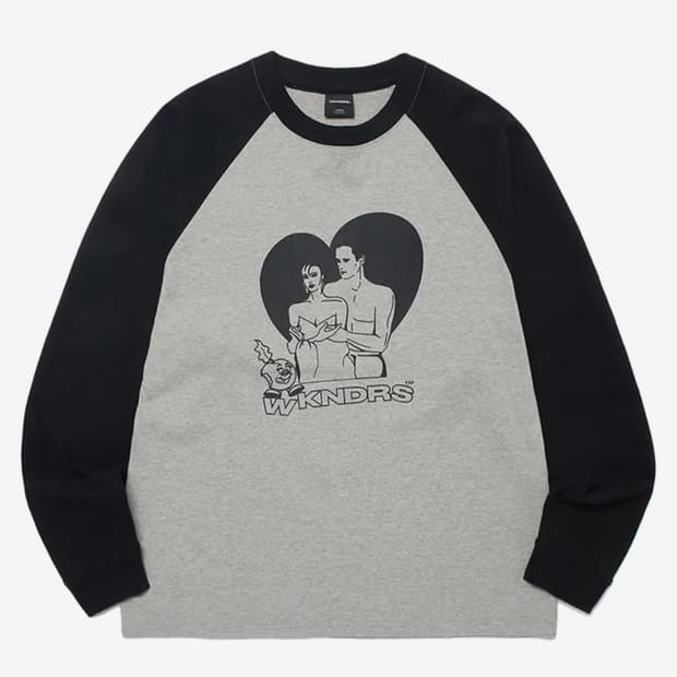 위캔더스 ADAM & EVE LS T-SHIRT (GREY) (m)