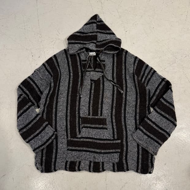Mexico 90s poncho 바하 풀오버 후드