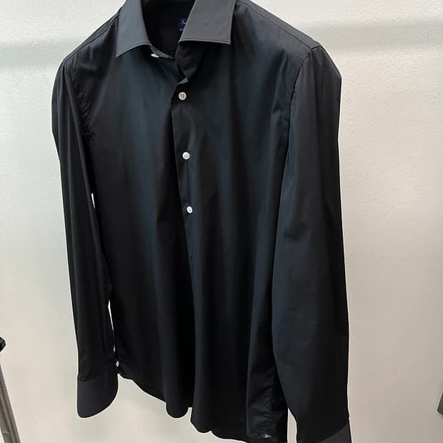 110)  피나모레 나폴리 25ss 블랙 셔츠 