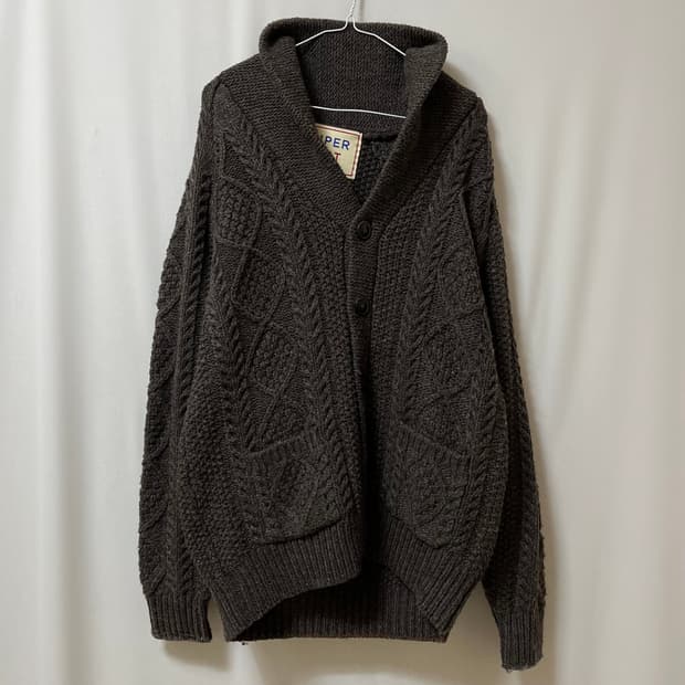 SUPER KNIT 포켓 꽈배기 니트 가디건 L/100