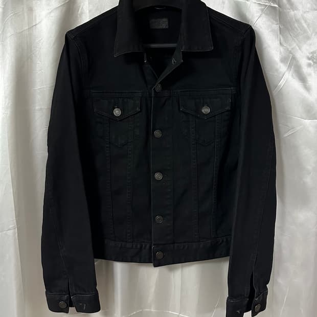 생로랑 에디 시즌 퍼머넌트 데님 자켓 블랙