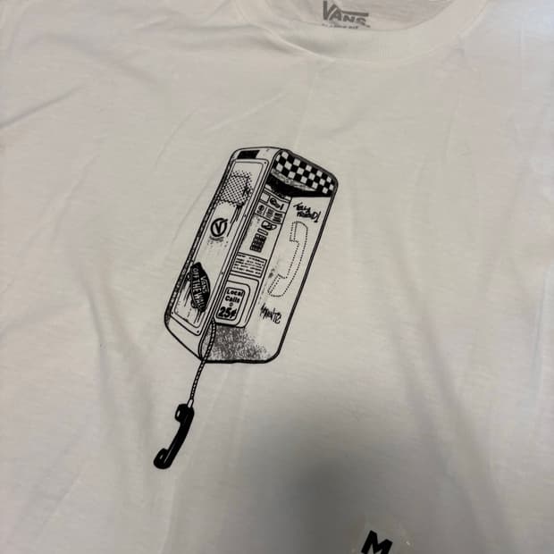 반스 프린팅 티셔츠 화이트 M