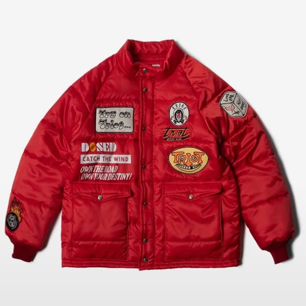 샌드파이퍼 빈티지 레이싱 자켓 패딩