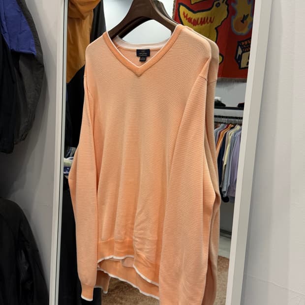 Brooks Brothers 브룩스 브라더스 수피마 코튼 브이넥 니트