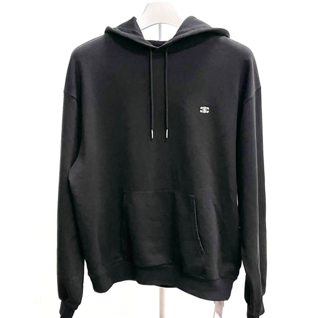 [새상품/L] 셀린느 코튼 캐시미어 루즈 블랙 후드티