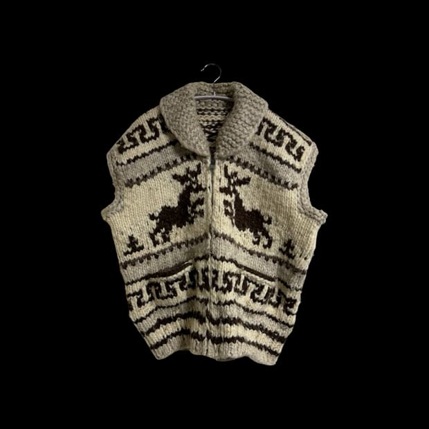 코위찬 핸드메이드 니트 조끼