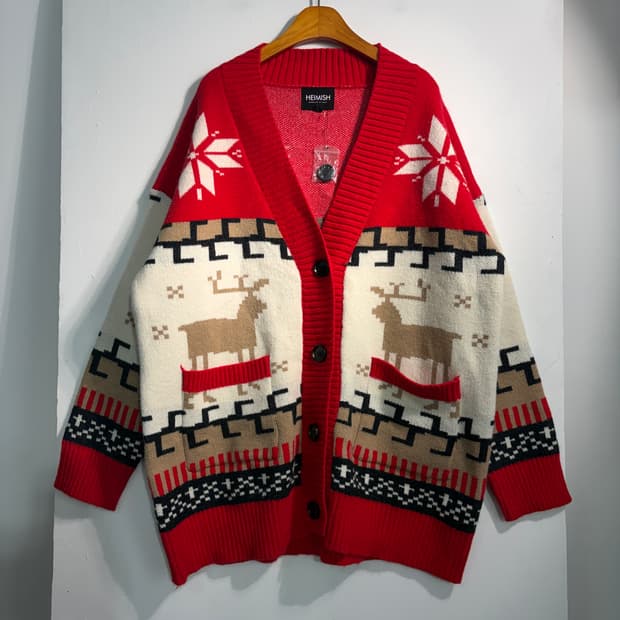 [L] U.S.A. 노르딕 니트 가디건 어글리스웨터 어글리니트