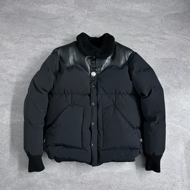 디아프바인 록키 레더 판넬 다운 자켓