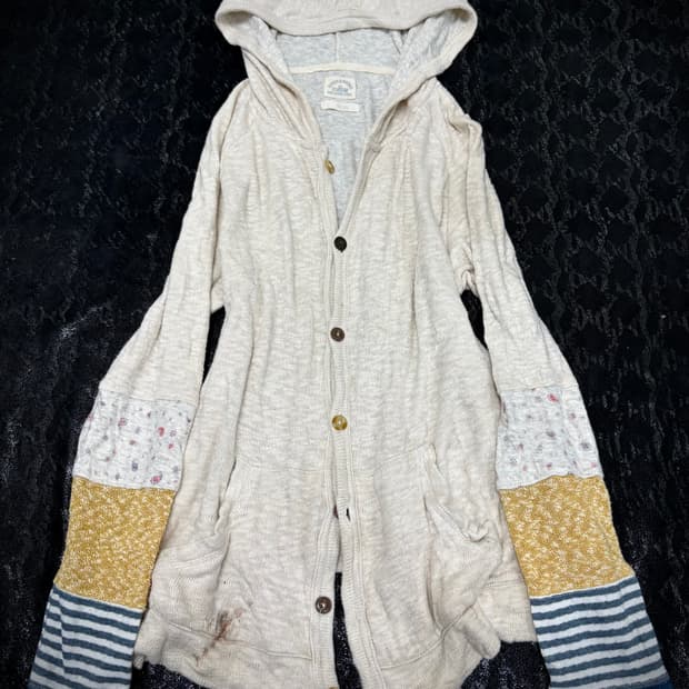 “Vintage”hippie Mood Hoodie Cardigan