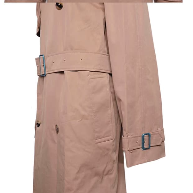 Burberry (110) 베이지 코튼 개버딘 위브 벨티드 남성