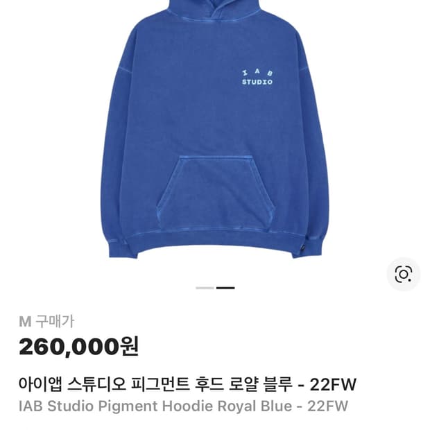 아이앱 스튜디오 피그먼트 후드 로얄 블루 M