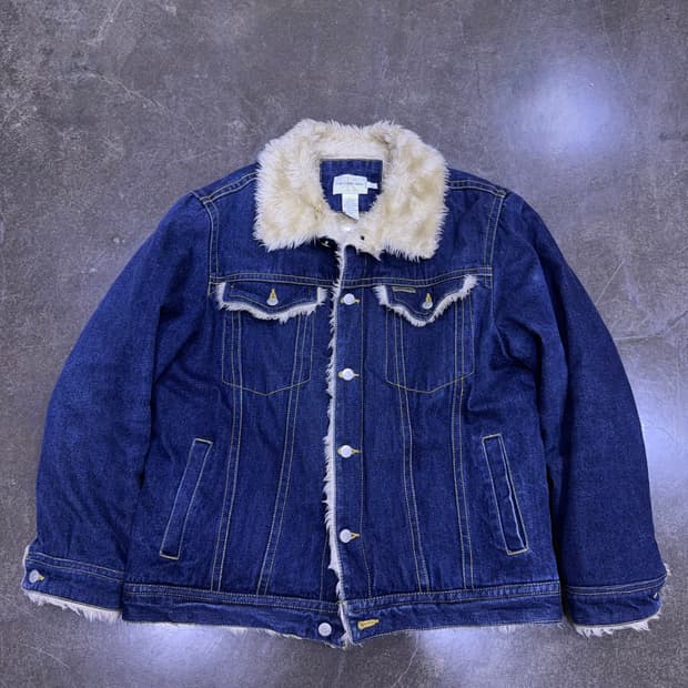 캘빈클라인 진 퍼 쉐르파 데님자켓 청자켓 L