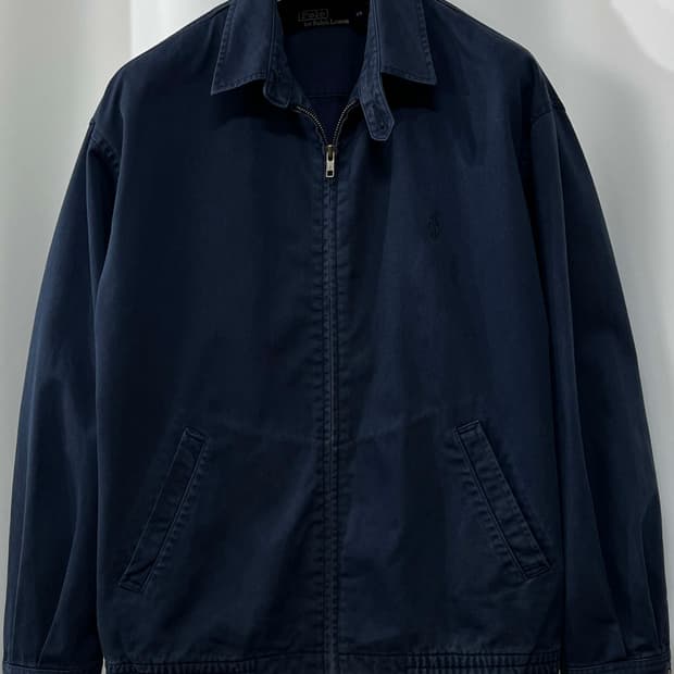 90's 폴로 랄프로렌 가먼트다이 네이비 베이포트 스윙탑 자켓