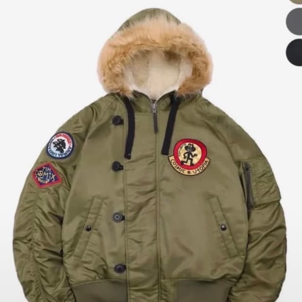 Timcomix_패딩 점퍼 ma-1 카키