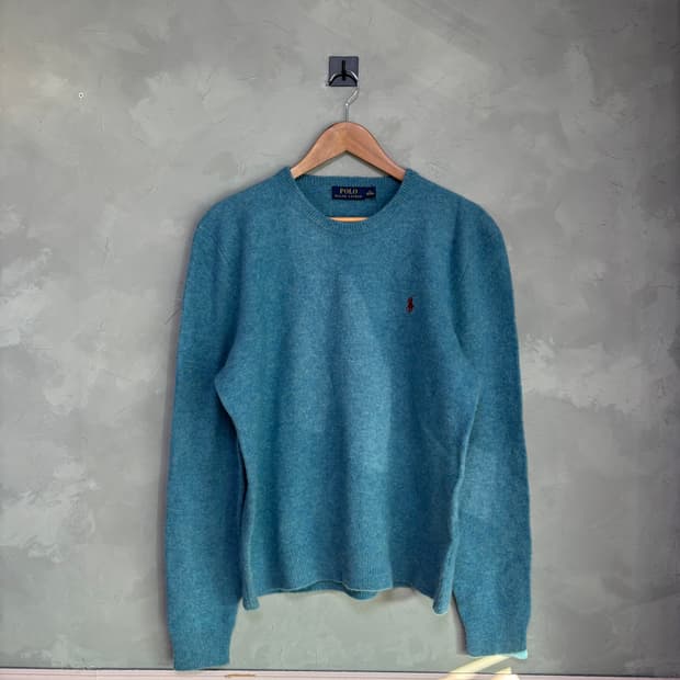 폴로 랄프로렌 램스울 니트 민트 블루
